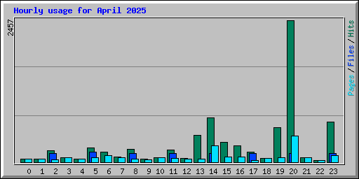 Hourly usage for April 2025